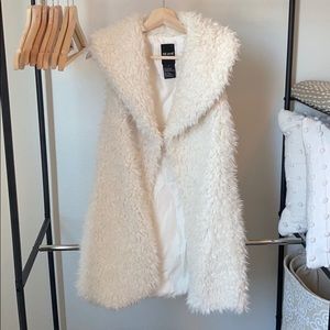 Fuzzy faux fur vest
